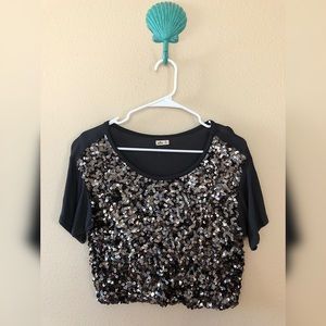 Sequin Hollister crop top